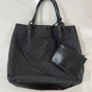 Gucci black handbag with coin purse authentic used